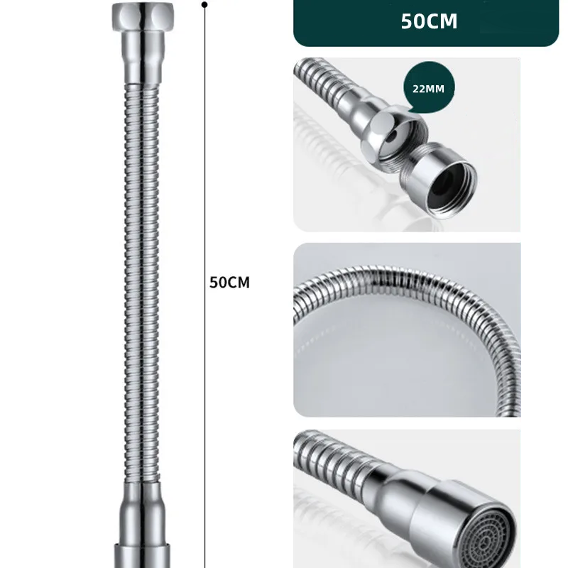 Rallonge de robinet rotatif flexible aérateur d'eau - Argenté – Image 4